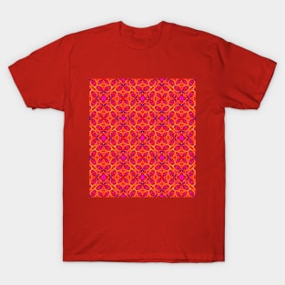 Citrus Fire Pattern T-Shirt